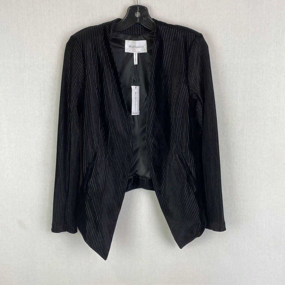 BCBGENERATION Striped Velvet Blazer NWT